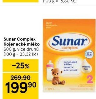 Kojenecké mléko Sunar Complex