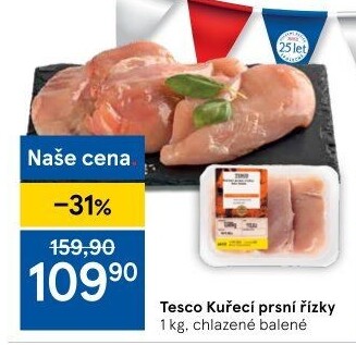 Kuřecí prsní řízky Tesco