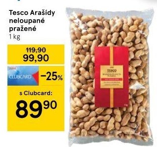 Neloupané arašídy Tesco