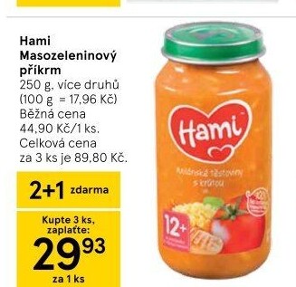 Příkrm masozeleninový Hami