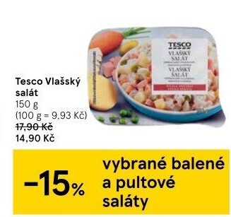 Salát vlašský Tesco