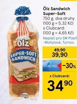 Toustový chléb Sandwich Soft Ölz