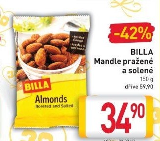 Pražené mandle Billa