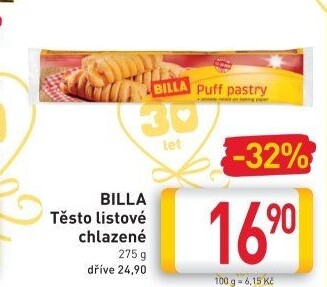 Těsto listové Billa