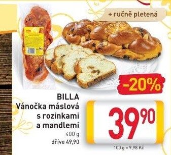 Vánočka máslová Billa