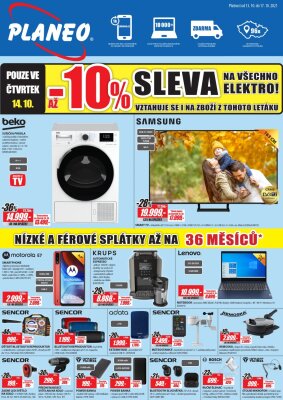 akční leták Planeo Elektro 13.10.2021-17.10.2021