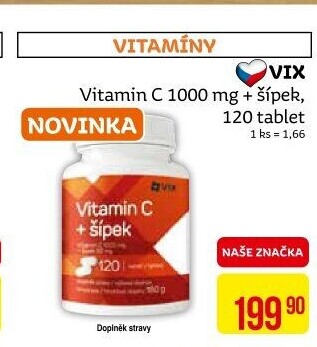 Doplněk stravy Vitamin C + šípek VIX