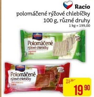 Rýžové chlebíčky polomáčené Racio