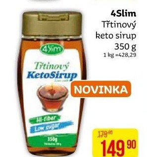 Sirup KetoSirup bez lepku 4Slim