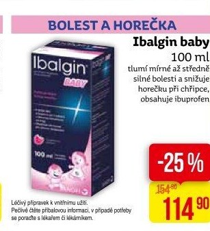 Sirup pro děti Ibalgin Baby