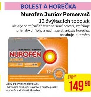 Žvýkací tobolky Nurofen Junior