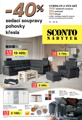 akční leták Sconto nábytek 15.10.2021-24.10.2021
