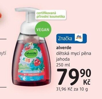 Dětská mycí pěna Alverde