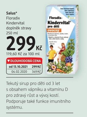 Doplněk stravy pro děti Kindervital Floradix Salus