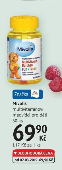 Doplněk stravy pro děti Multiviramin Mivolis