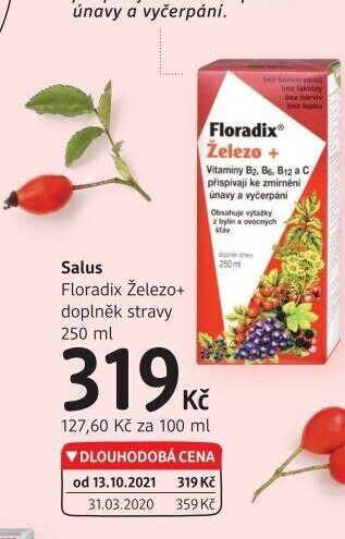 Doplněk stravy Železo+ Floradix Salus