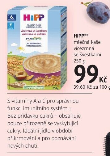 Kaše mléčná vícezrnná HiPP