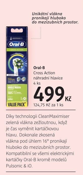 Náhradní zubní kartáčky Oral-B Cross Action