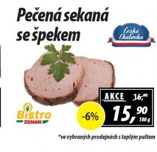Sekaná pečená se špekem