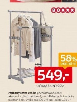POJÍZDNÝ ŠATNÍ STOJAN