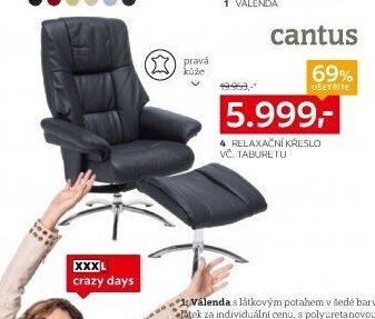 RELAXAČNÍ KŘESLO S TABURETEM