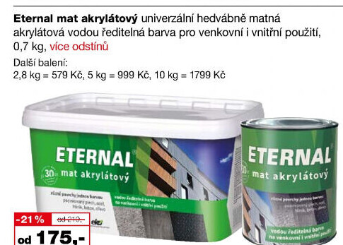 Akrylátová barva mat Eternal