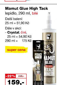 Lepidlo Mamut Glue Crystal Den Braven
