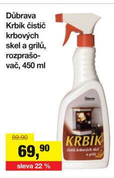 Čistič na krbová skla Krbík Důbrava