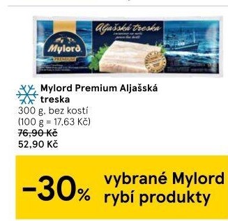 Aljašská treska filé pro děti mražené Premium Mylord