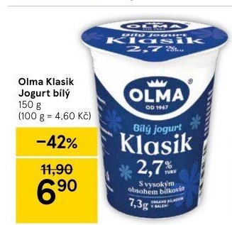 Bílý jogurt Klasik Olma