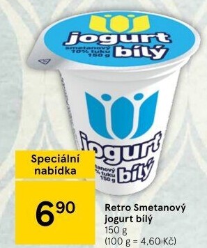 Bílý jogurt smetanový