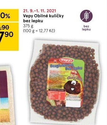 Cereálie kuličky bez lepku Vepy