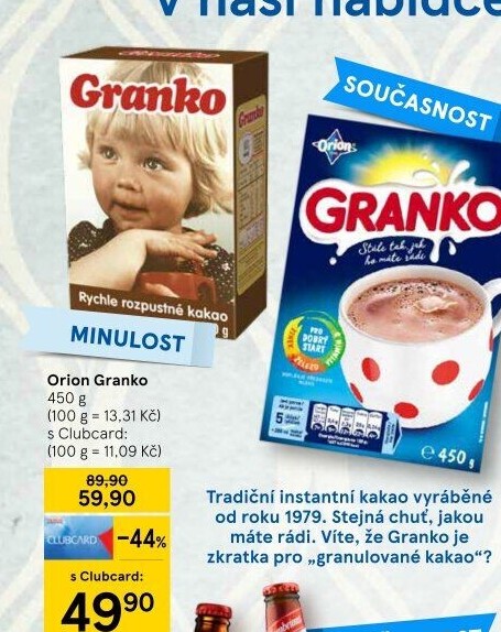 Instantní kakao Granko