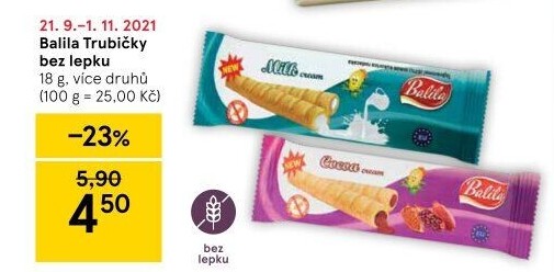 Kukuřičné trubičky bez lepku Balila