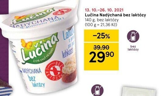 Lučina nadýchaná bez laktózy