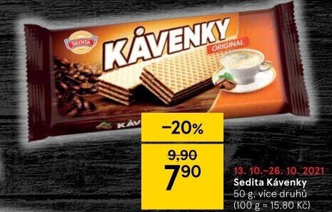 Oplatky Kávenky Sedita