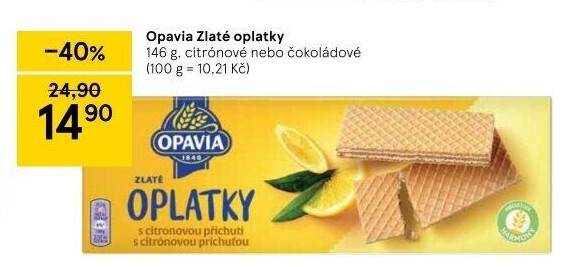 Oplatky Zlaté Opavia