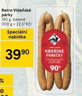 Párky vídeňské Kostelecké uzeniny