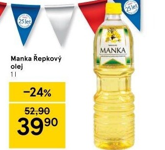 Řepkový olej Manka Fabio