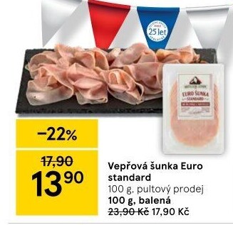 Šunka vepřová Euro standard Kostelecké uzeniny