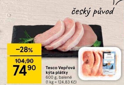 Vepřové řízky z kýty Tesco