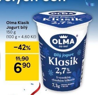 Bílý jogurt Klasik Olma