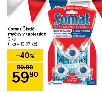 Čistič myčky při plné myčce Somat