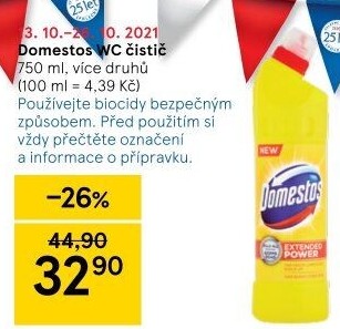 Čistič WC gelový Domestos