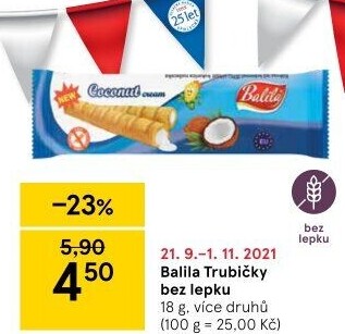 Kukuřičné trubičky bez lepku Balila