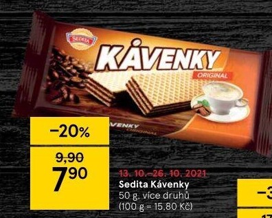 Oplatky Kávenky Sedita