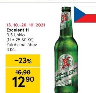 Pivo světlý ležák 11° Excelent