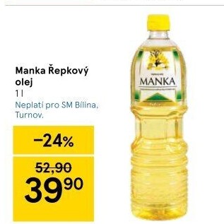 Řepkový olej Manka Fabio