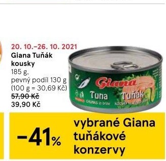 Tuňák kousky Giana