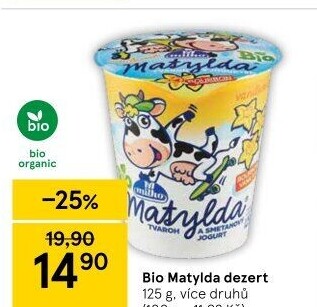 Tvaroh s jogurtem bio Matylda Milko